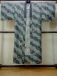 Photo1: M1128C Vintage Japanese   Gray JUBAN undergarment / Cotton. Flower,   (Grade B) (1)