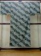 Photo2: M1128C Vintage Japanese   Gray Men's Juban / Cotton. Flower,   (Grade B) (2)