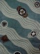 Photo3: M1128C Vintage Japanese   Gray Men's Juban / Cotton. Flower,   (Grade B) (3)