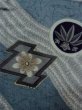 Photo5: M1128C Vintage Japanese   Gray Men's Juban / Cotton. Flower,   (Grade B) (5)