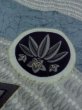 Photo8: M1128C Vintage Japanese   Gray Men's Juban / Cotton. Flower,   (Grade B) (8)
