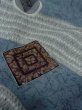 Photo10: M1128C Vintage Japanese   Gray Men's Juban / Cotton. Flower,   (Grade B) (10)