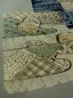 Photo10: M1128D Vintage Japanese  Grayish Green Men's Juban / Silk. Flower, There is an impression from use.  (Grade C) (10)