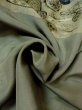 Photo11: M1128D Vintage Japanese  Grayish Green JUBAN undergarment / Silk. Flower, There is an impression from use.  (Grade C) (11)