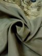 Photo11: M1128D Vintage Japanese  Grayish Green Men's Juban / Silk. Flower, There is an impression from use.  (Grade C) (11)