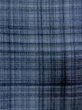 Photo5: M1128E Vintage Japanese  Grayish Light Blue JUBAN undergarment / Silk. Plaid Checks   (Grade B) (5)
