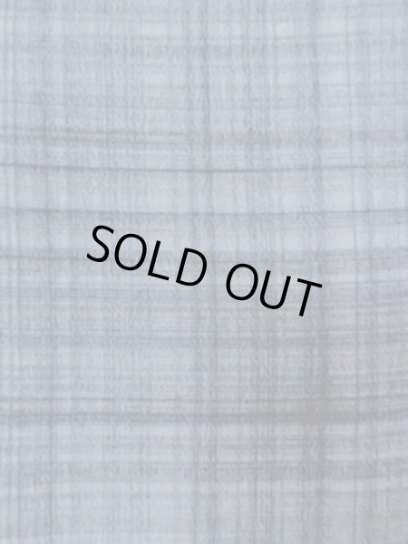 Photo5: M1128E Vintage Japanese  Grayish Light Blue Men's Juban / Silk. Plaid Checks   (Grade B) (5)