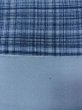 Photo6: M1128E Vintage Japanese  Grayish Light Blue JUBAN undergarment / Silk. Plaid Checks   (Grade B) (6)