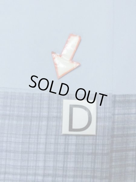 Photo17: M1128E Vintage Japanese  Grayish Light Blue Men's Juban / Silk. Plaid Checks   (Grade B) (17)