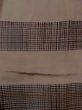 Photo4: M1128G Vintage Japanese   Brown JUBAN undergarment / Silk. Plaid Checks   (Grade A) (4)