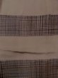 Photo4: M1128G Vintage Japanese   Brown Men's Juban / Silk. Plaid Checks   (Grade A) (4)