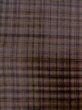Photo5: M1128G Vintage Japanese   Brown Men's Juban / Silk. Plaid Checks   (Grade A) (5)