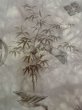 Photo7: M1128H Vintage Japanese   Gray JUBAN undergarment / Silk. UME plum bloom,   (Grade B) (7)