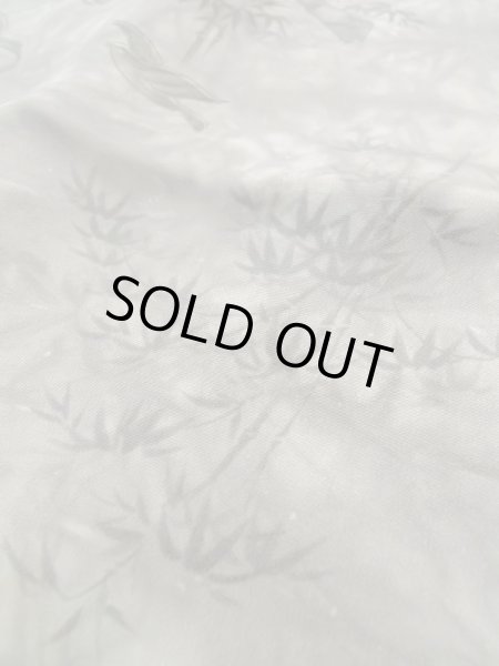 Photo10: M1128H Vintage Japanese   Gray Men's Juban / Silk. UME plum bloom,   (Grade B) (10)