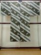 Photo2: M1128I Vintage Japanese  Grayish Green JUBAN undergarment / Silk. Tiger,   (Grade C) (2)