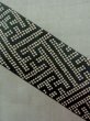 Photo7: M1128I Vintage Japanese  Grayish Green Men's Juban / Silk. Tiger,   (Grade C) (7)