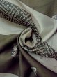 Photo9: M1128I Vintage Japanese  Grayish Green Men's Juban / Silk. Tiger,   (Grade C) (9)