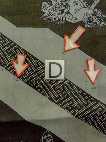 Photo14: M1128I Vintage Japanese  Grayish Green Men's Juban / Silk. Tiger,   (Grade C) (14)