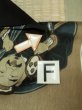 Photo19: M1128K Vintage Japanese   Black Men's Juban / Synthetic. Rock Seven Gods of Fortune design, old coins pattern.  (Grade D) (19)