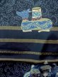 Photo3: M1128M Vintage Japanese   Indigo Blue Men's Juban / Synthetic. Bird,   (Grade C) (3)