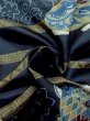 Photo10: M1128M Vintage Japanese   Indigo Blue Men's Juban / Synthetic. Bird,   (Grade C) (10)