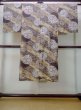 Photo2: M1128N Vintage Japanese   Brown JUBAN undergarment / Cotton. Flower,   (Grade D) (2)