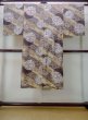 Photo2: M1128N Vintage Japanese   Brown Men's Juban / Cotton. Flower,   (Grade D) (2)