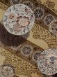 Photo3: M1128N Vintage Japanese   Brown Men's Juban / Cotton. Flower,   (Grade D) (3)
