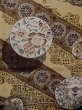 Photo4: M1128N Vintage Japanese   Brown Men's Juban / Cotton. Flower,   (Grade D) (4)