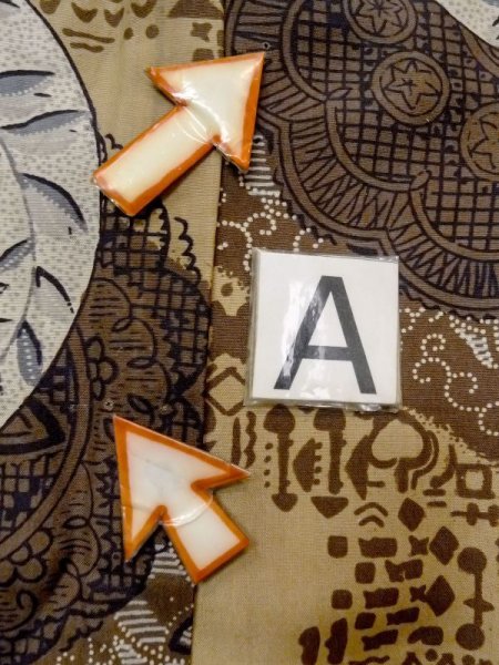 Photo14: M1128N Vintage Japanese   Brown Men's Juban / Cotton. Flower,   (Grade D) (14)