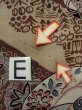 Photo18: M1128N Vintage Japanese   Brown Men's Juban / Cotton. Flower,   (Grade D) (18)