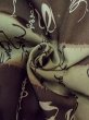 Photo12: M1128O Vintage Japanese  Grayish Brown Men's Juban / Cotton.  Japanese characteres design  (Grade D) (12)