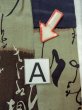Photo14: M1128O Vintage Japanese  Grayish Brown Men's Juban / Cotton.  Japanese characteres design  (Grade D) (14)