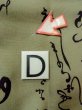 Photo17: M1128O Vintage Japanese  Grayish Brown Men's Juban / Cotton.  Japanese characteres design  (Grade D) (17)