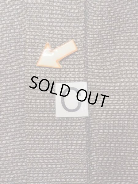 Photo14: M1128Q Vintage Japanese   Brown HAORI short jacket / Silk. Abstract pattern   (Grade C) (14)