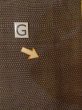 Photo18: M1128Q Vintage Japanese   Brown HAORI short jacket / Silk. Abstract pattern   (Grade C) (18)