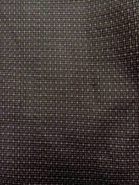 Photo3: M1128T Vintage Japanese  Dark Brown HAORI short jacket / Silk. Quadrangle   (Grade D) (3)