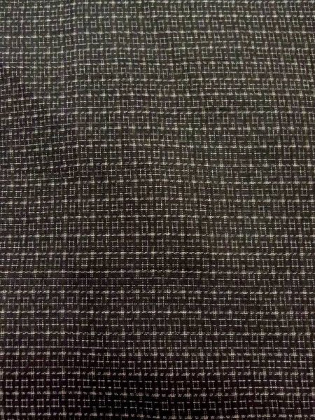 Photo4: M1128T Vintage Japanese  Dark Brown HAORI short jacket / Silk. Quadrangle   (Grade D) (4)