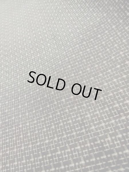 Photo5: M1128T Vintage Japanese  Dark Brown HAORI short jacket / Silk. Quadrangle   (Grade D) (5)