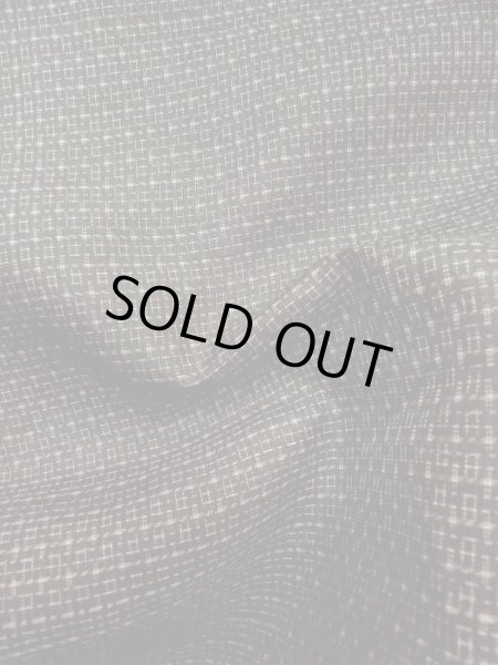 Photo7: M1128T Vintage Japanese  Dark Brown HAORI short jacket / Silk. Quadrangle   (Grade D) (7)