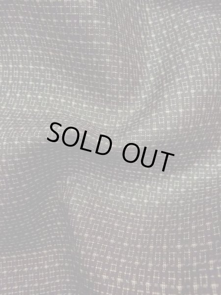 Photo8: M1128T Vintage Japanese  Dark Brown HAORI short jacket / Silk. Quadrangle   (Grade D) (8)