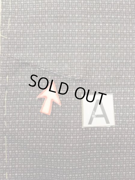 Photo10: M1128T Vintage Japanese  Dark Brown HAORI short jacket / Silk. Quadrangle   (Grade D) (10)