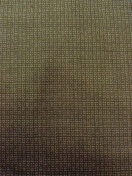 Photo3: M1128U Vintage Japanese   Brown HAORI short jacket / Silk. Abstract pattern   (Grade D) (3)