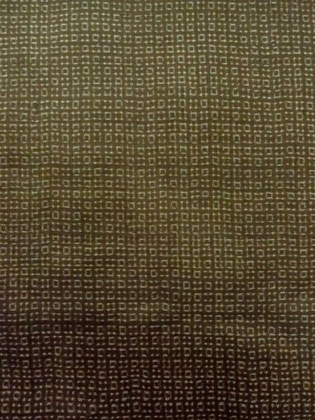 Photo4: M1128U Vintage Japanese   Brown HAORI short jacket / Silk. Abstract pattern   (Grade D) (4)