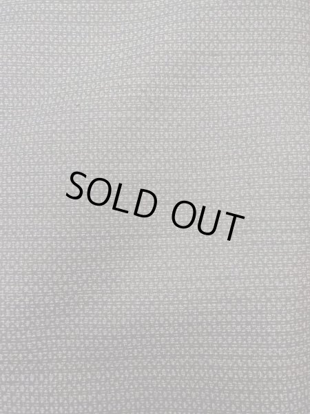 Photo3: M1128V Vintage Japanese  Bluish Gray HAORI short jacket / Silk. Abstract pattern   (Grade C) (3)