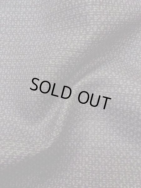 Photo12: M1128V Vintage Japanese  Bluish Gray HAORI short jacket / Silk. Abstract pattern   (Grade C) (12)