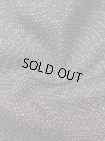 Photo13: M1128V Vintage Japanese  Bluish Gray HAORI short jacket / Silk. Abstract pattern   (Grade C) (13)