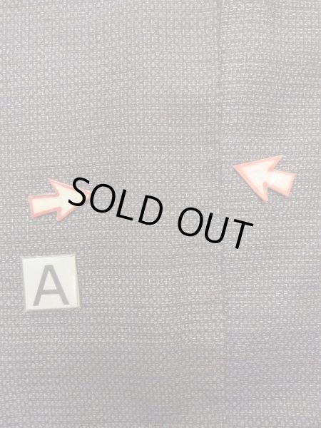 Photo15: M1128V Vintage Japanese  Bluish Gray HAORI short jacket / Silk. Abstract pattern   (Grade C) (15)