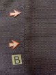 Photo16: M1128V Vintage Japanese  Bluish Gray HAORI short jacket / Silk. Abstract pattern   (Grade C) (16)
