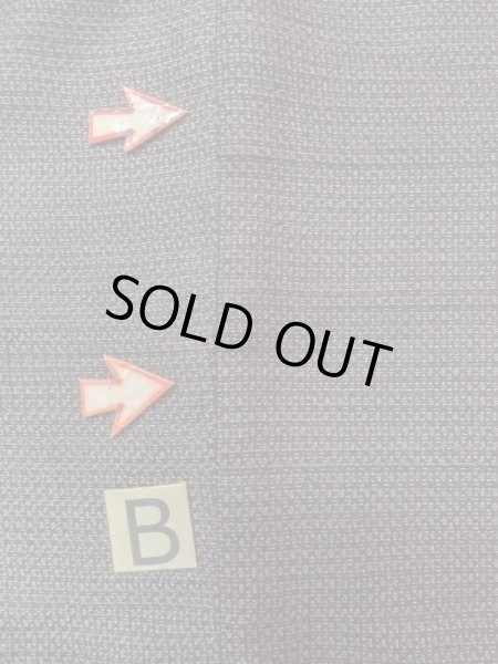 Photo16: M1128V Vintage Japanese  Bluish Gray HAORI short jacket / Silk. Abstract pattern   (Grade C) (16)